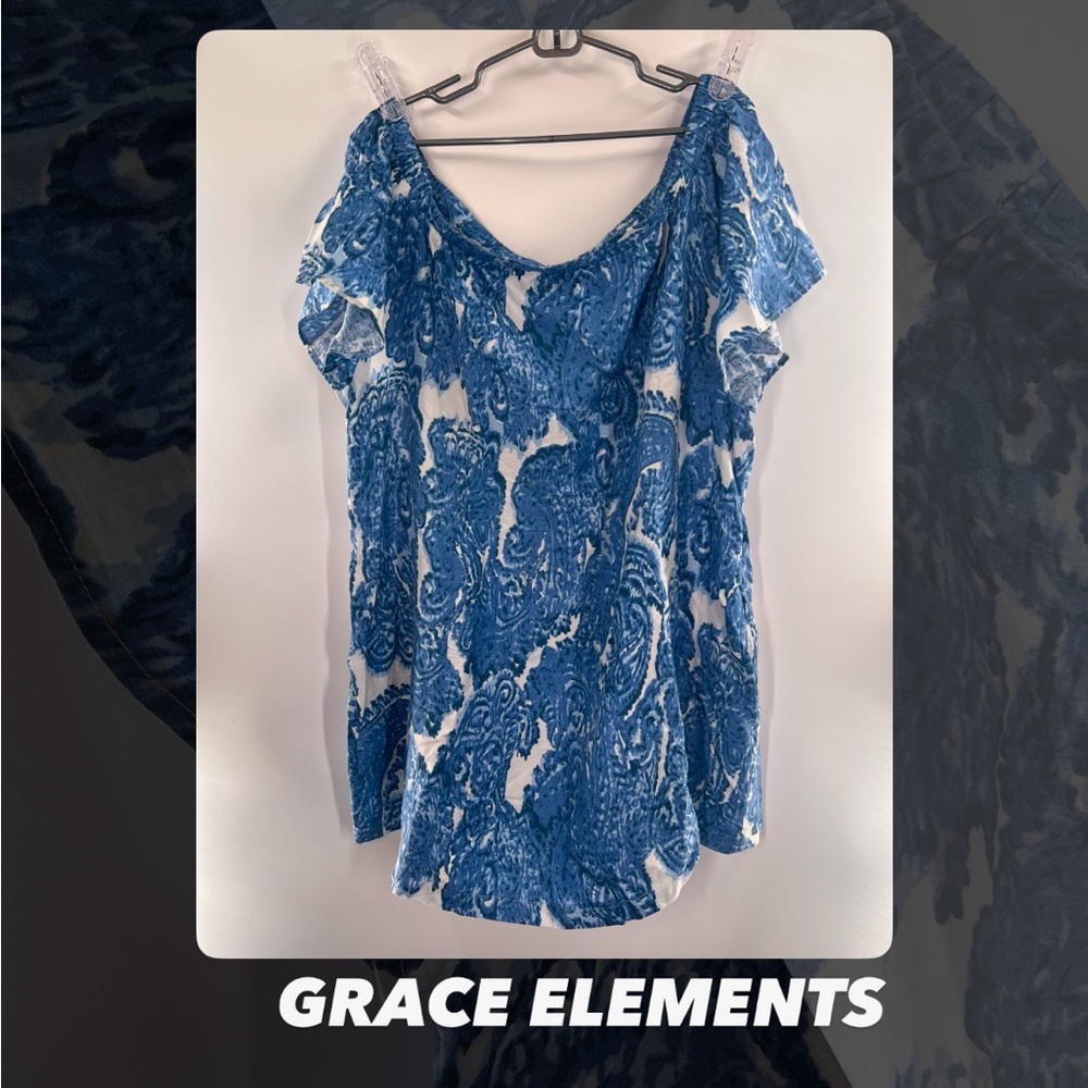 EUC Grace Elements Paisley Off The Shoulder Dress